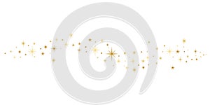 Star wave vector banner, holiday clip art illustration sparkling design element