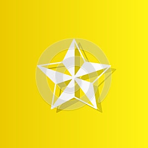 star white icon with shadow