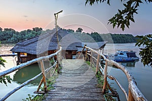 Stara Koliba Restaurant on Danube, Belgrade, Serbia