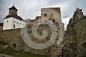 Stara Lubovna - Lubovniansky Castle, Slovakia: Lubovniansky Castle stands on a limestone hill above the road and the left shore of