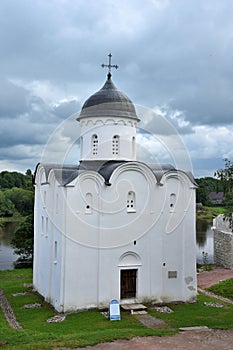 Staraya Ladoga. Russia. Ancient St. George`s Cathedral photo