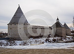 Staraya Ladoga Fortress at the end of winter, Staraya Ladoga