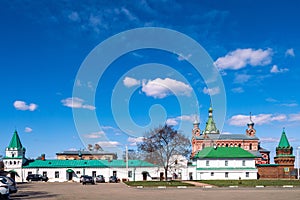 Staraya Ladoga, Russia, At the entrance to the Staraya Ladoga St. Nicholas Monastery on a sunny spring morning
