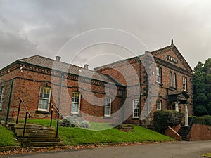 Starbeck Baths building isolated summer time Harrogate UK