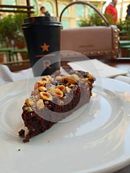 Starbucks reserve in milano coffee cappuccino cake caramel chocolate