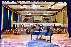 Starburst Color Image of the Famous Baldwin Piano Played by Leon Russell at Will Rogers High School Auditorium in Tulsa