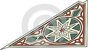 Starburst Geometric Tile with Ornate Detail, vector design Generative AI