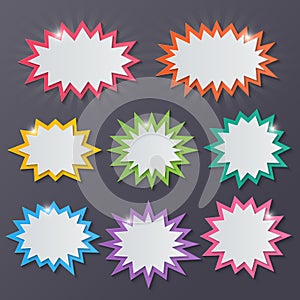 Starburst speech bubbles
