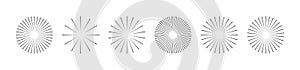 Starburst stripe round set.