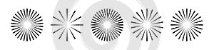 Starburst stripe round set.