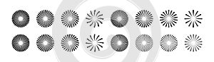 Starburst stripe round set.