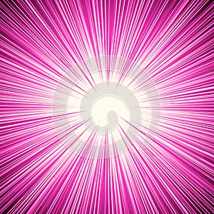 Starburst, sunburst, rays of light element. Circular, radial lin