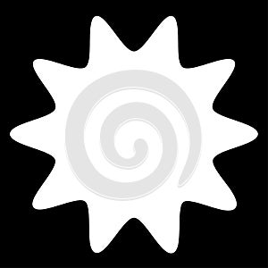 Starburst, sunburst star shape vector element