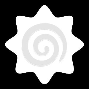 Starburst, sunburst star shape vector element