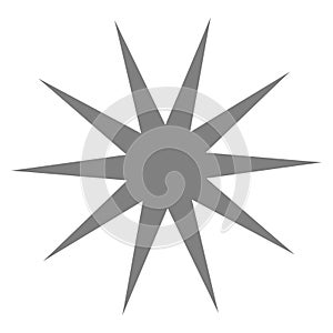 Starburst, sunburst star shape vector element