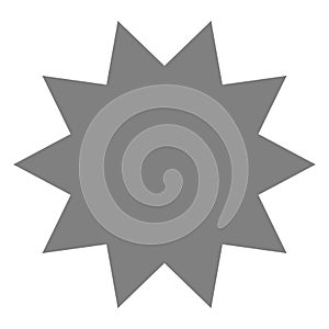 Starburst, sunburst star shape vector element