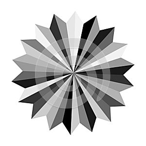 Starburst, sunburst star shape vector element