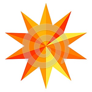 Starburst, sunburst star shape vector element