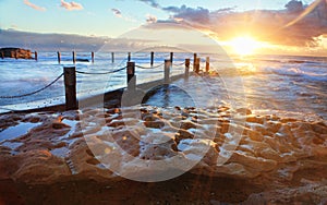 Starburst Sunrise at Mahon Rock Pool Australia