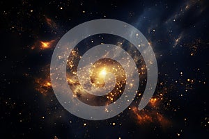 Stardust Spectacle: A Mesmerizing Display of Glittering Particles in Deep Space