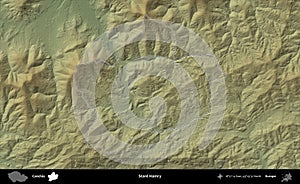 Stare Hamry outlined, Czechia. Physical