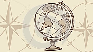 Starfield Compass Rose, Celestial Navigation Vector Graphic, Cosmic Direction, vector design Generative AI