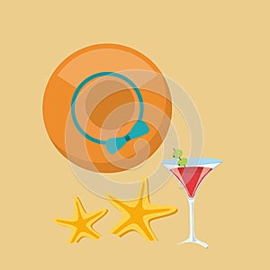 Starfish beach sand icon