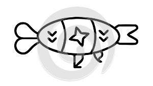 Starfish Fish Outline Icon, Ocean Marine Life Sea, vector design Generative AI photo