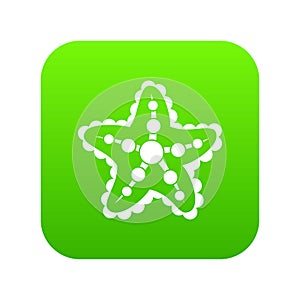 Starfish icon digital green