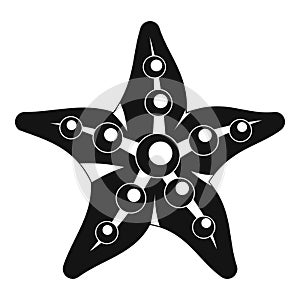 Starfish icon, simple style