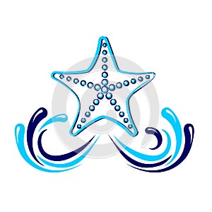 Starfish icon vector