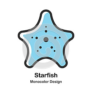 Starfish Monocolor Illustration