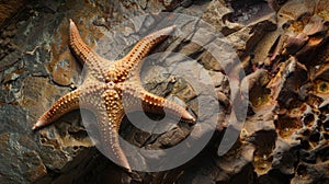 Starfish Resting on Rock