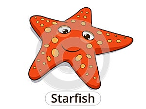 Starfish sea fish cartoon illustration