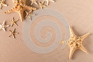 Starfish or sea star on beach sand