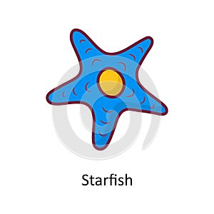 Starfish vector Fill outline Icon Design illustration. Holiday Symbol on White background EPS 10 File