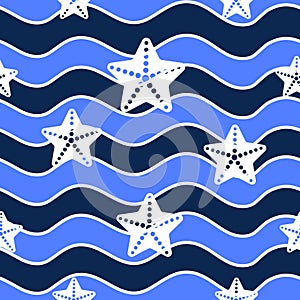 Starfishes cseamless pattern photo