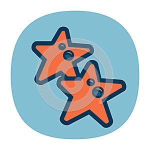 starfishes. Vector illustration decorative design