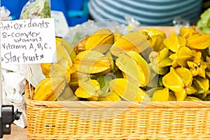 Starfruit at the farmers market