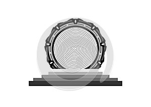 Stargate logo concept alien construction isolate on transparent background. Stargate Time Machine Portal