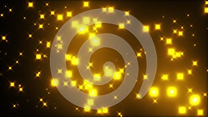 Starglow, computer generated. 3d rendering beautiful shimmering stars on a black background.