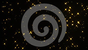 Starglow, computer generated. 3d rendering beautiful shimmering stars on a black background.