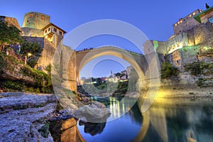 Stari Most, old bridge, Mostar, Bosnia and Herzegovina