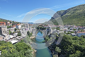 Stari Most is a rebuilt 16th-century Ottoman bridge in the city of Mostar in Bosnia and Herzegovina The original stood for 427