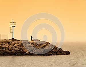 Staring at the sea