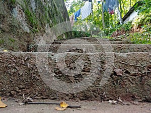 Staris on a mountain in an Indian village