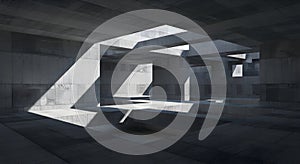 Abstract Concrete Structure with Light and Shadow, Modern Architecture