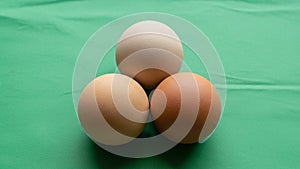 A stark contrast to the earthy tones of the eggs emphasizing