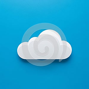 A stark contrast with the white cloud, emphasizing its shape and