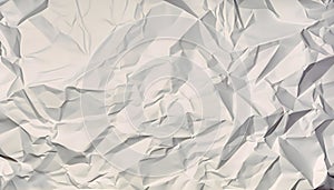 Stark White crumpled paper background, texture